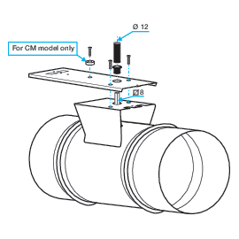 Teilesatz Motorplatte für RGE Ø 355 bis 500 mm