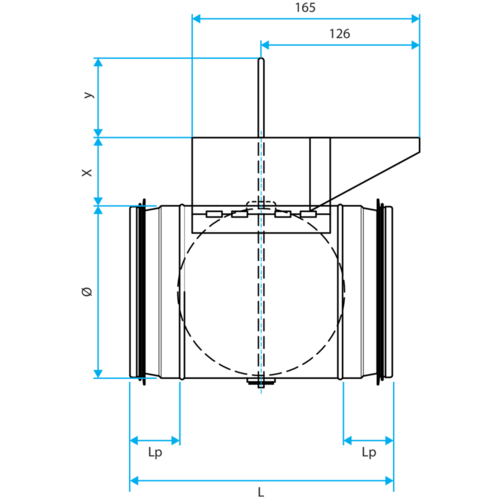 Manuelle und motorisierbare Absperrklappe RGE mit Dichtung